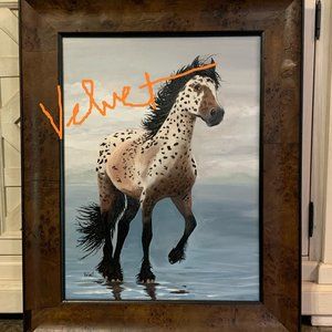 Acrylic on canvas original by artist Appaloosa horse painting 18x24